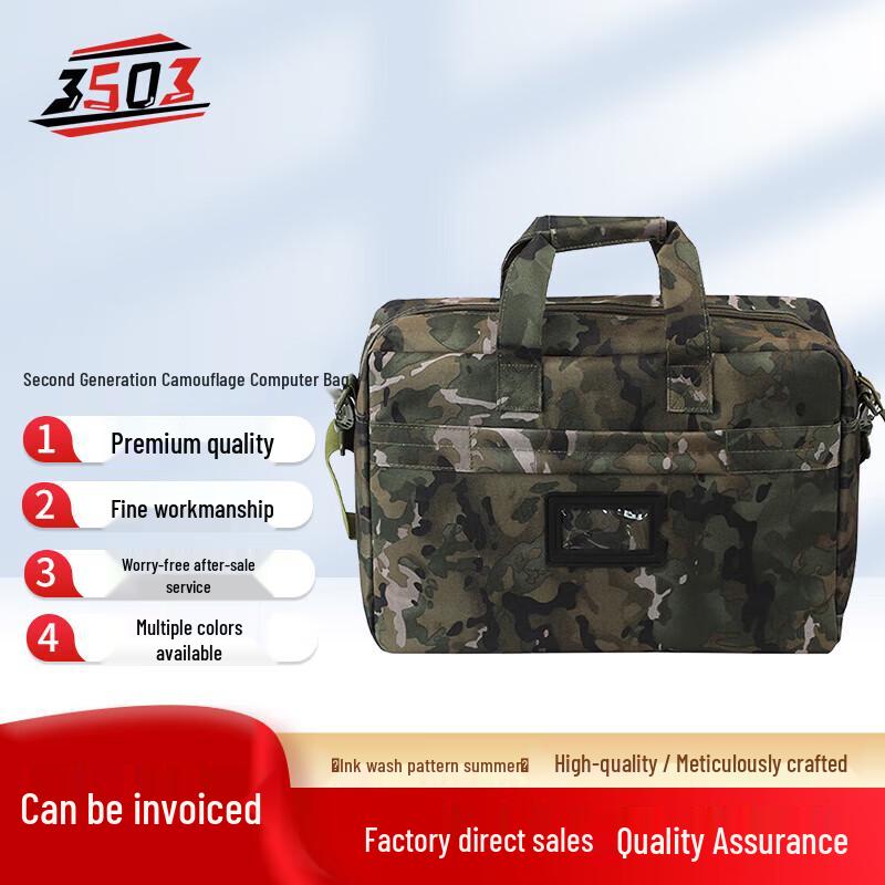 Ink Wash Camouflage Laptop Briefcase