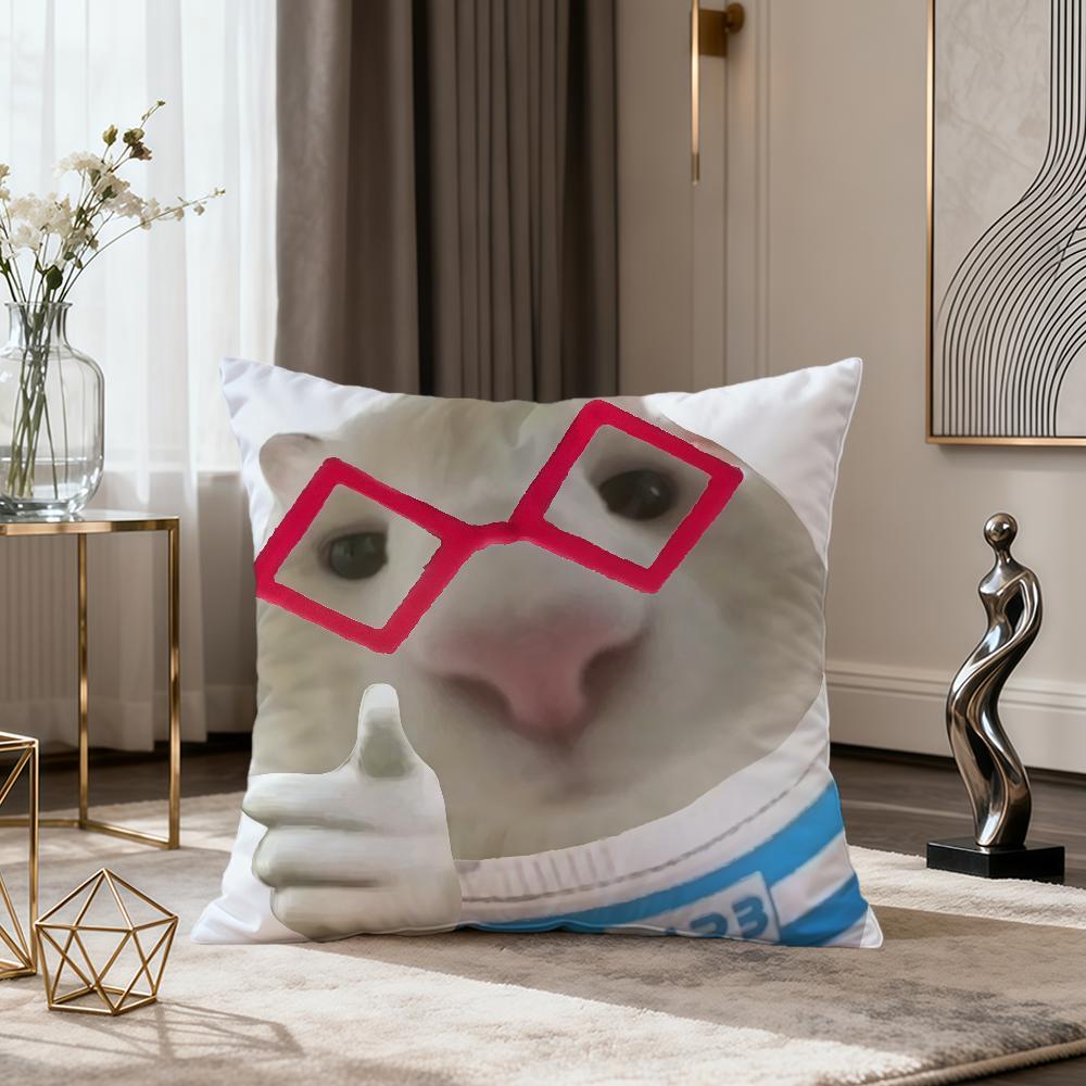 Funny Meme Cute Art Come Here Cat Kawaii Soft Pillow Cover for Sofa Home Living Room Decor Protective Covers Hogar Pillowcase