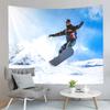 Winter Snow Mountain Tapestry Extreme Skiing Tapestry Natural Scenery Tapestry Home Living Room Bedroom Dorm Decor Tapestries