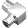 DXNQ Heater Hose Fitting, 90 Degree Durable Aluminum Alloy Heater Hose Connector, Rust-Proof Chrome Plated Connector 1/2in NPT To 5/8in Hose Barb,