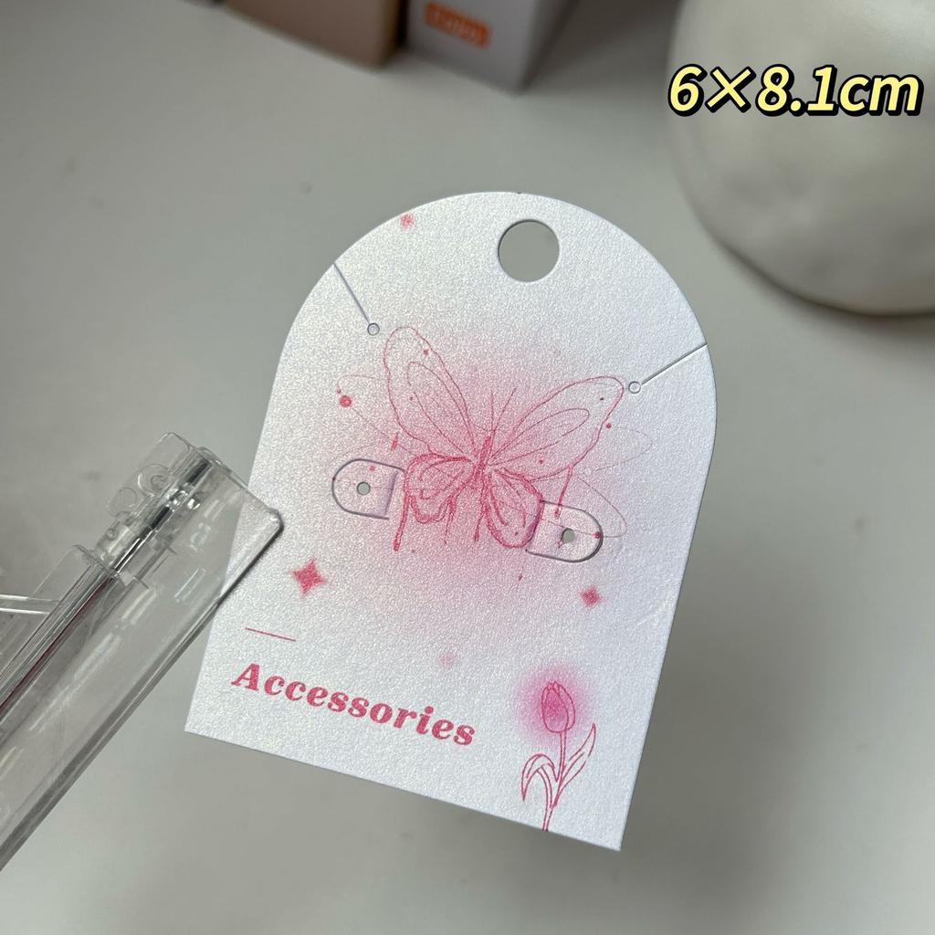 Fashionable and Minimalist Accessory Cardstock Earrings and Necklaces Display Card Hairbands Hair Clips Packaging Paper Cards Jewelry Back Cardboard