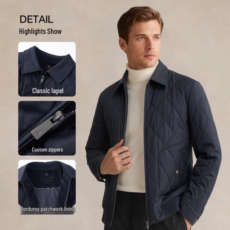 MONTAGUT Men's Corduroy Padded Lapel Jacket