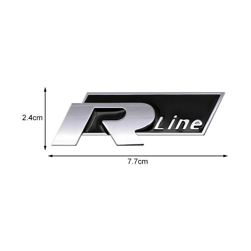 1x 3D Kovová R Line Nálepka Emblému na Kufr Auta Auto Příslušenství Pro Volkswagen MK6 MK5 MK4 MK7 Golf-4 5 6 7 Passat Ibiza Leon FR 2