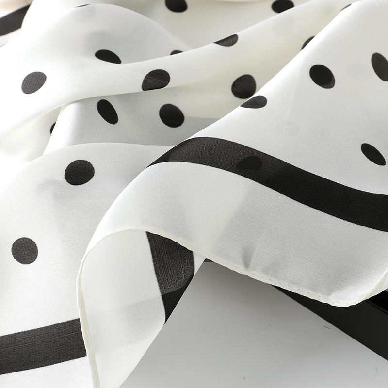 Damen-Schal mit gepunkteten Haaren, quadratische Schals aus Seide, Kopftücher für Frauen, Bandana, modische Foulard-Schals, weibliches Halstuch für den Sommer