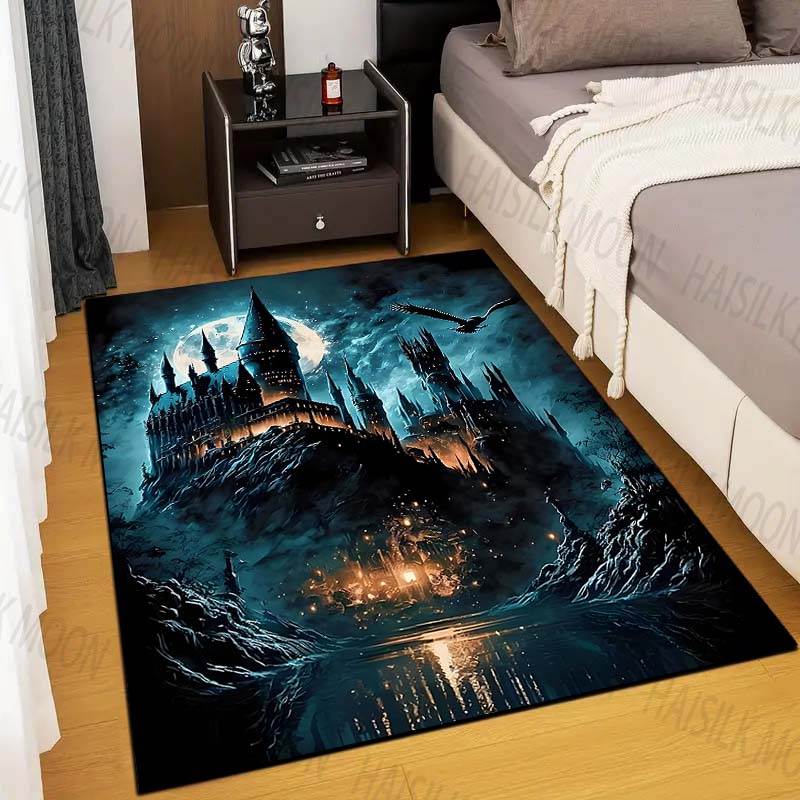 Castle Magic School Print Rug Carpet for Living Room Children's Bedroom Mat Sofa Doormat Floor Rug Home Decor Anti Slip Mat