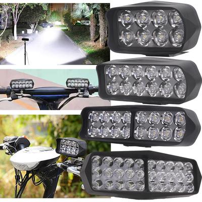 Motorcycle Headlight LED 12V 80V Driving Lights High Brightness 8/12/16/30 LED Waterproof Auxiliary Headlight External Spotlight