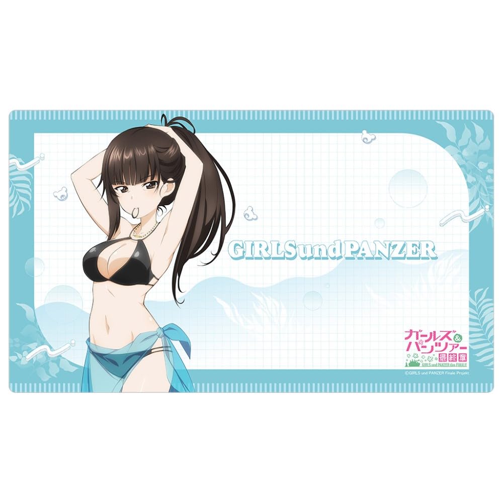 Girls und Panzer Финальная глава Оригинальная иллюстрация Резиновый коврик 60 см x 35 см x 2 мм Полиэстер Key-th & (Шихо Нисидзуми/Купальник для отдыха) приблизительно. (ширина)