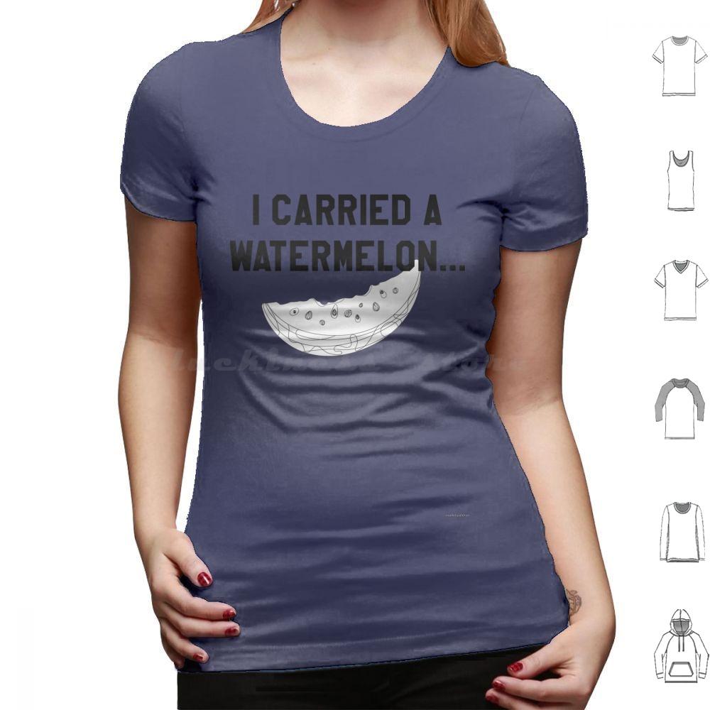 I Carried A Watermelon Black Text T Shirt Big Size 100 Cotton Dirty Dancing Watermelon Johnny Castle Baby Dancing 80s