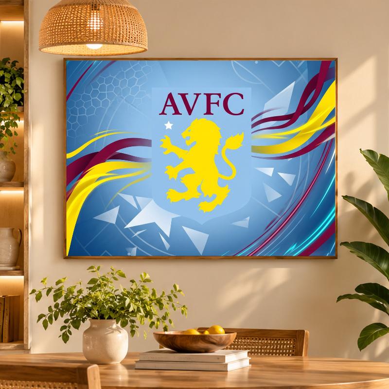 5D Diamond Painting Aston Villa Football DIY Full Drill Diamond Art Kit Home Decoration