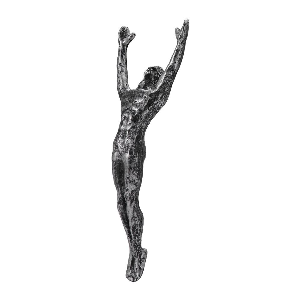 Hanging Climbing Man Wall Sculptures Unique Abstract Character Pendant Home Decor