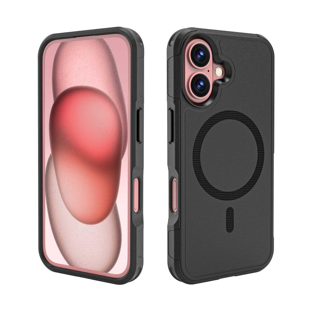 For iPhone 16 Case Compatible with MagSafe PC + TPU Anti-drop Phone Cover