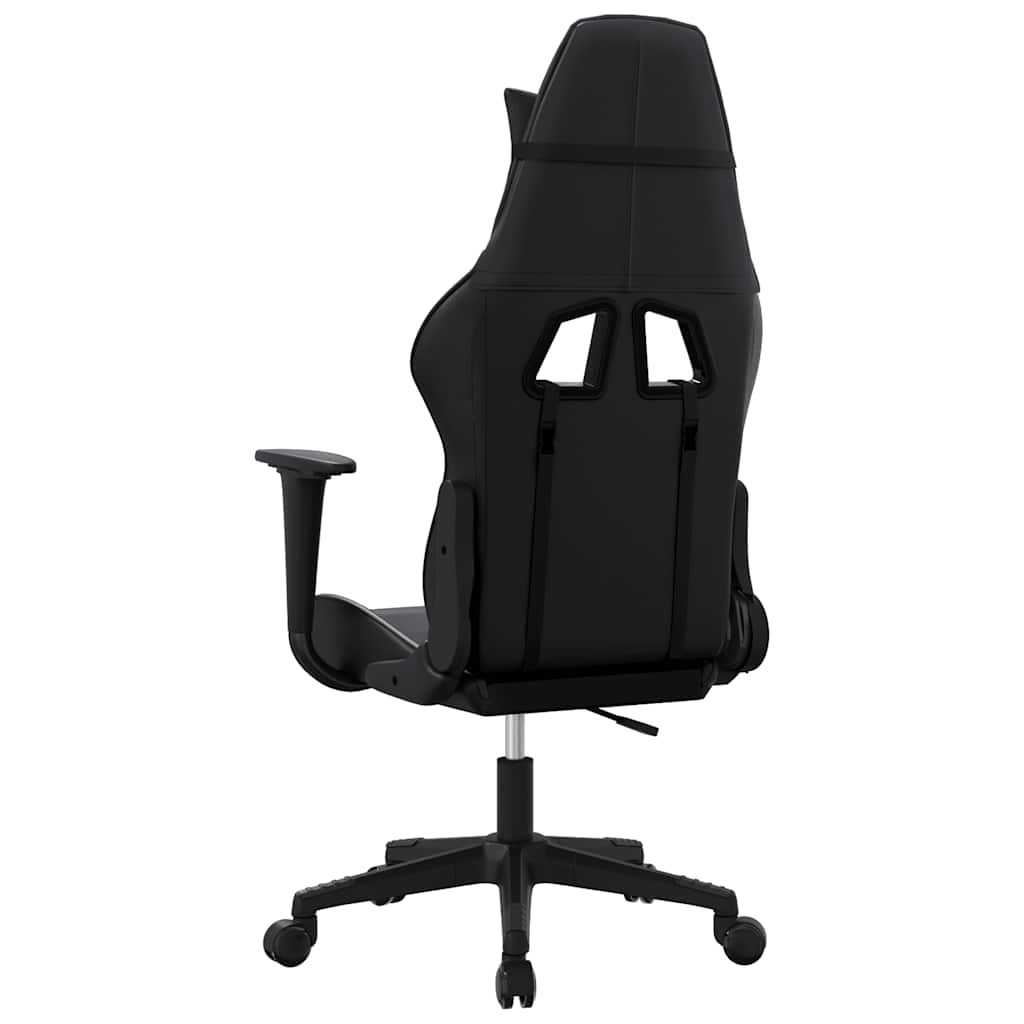 Vidaxl Gaming Chair, Black, Faux Leather