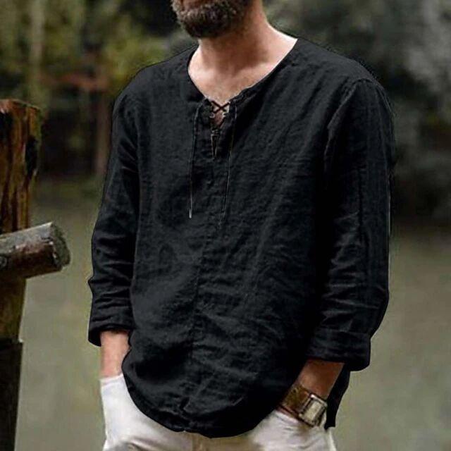 

Весенне-летняя новая футболка с длинным рукавом мужская Amazon взрыв европейский и американский мужской однотонный тренд XXXL чёрный