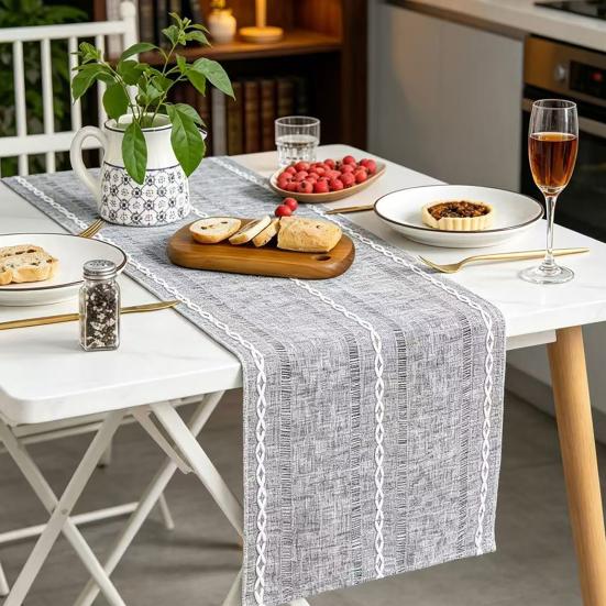 Cotton Linen Table Runner for Dining Table Nordic Minimalist Long Desk Runner