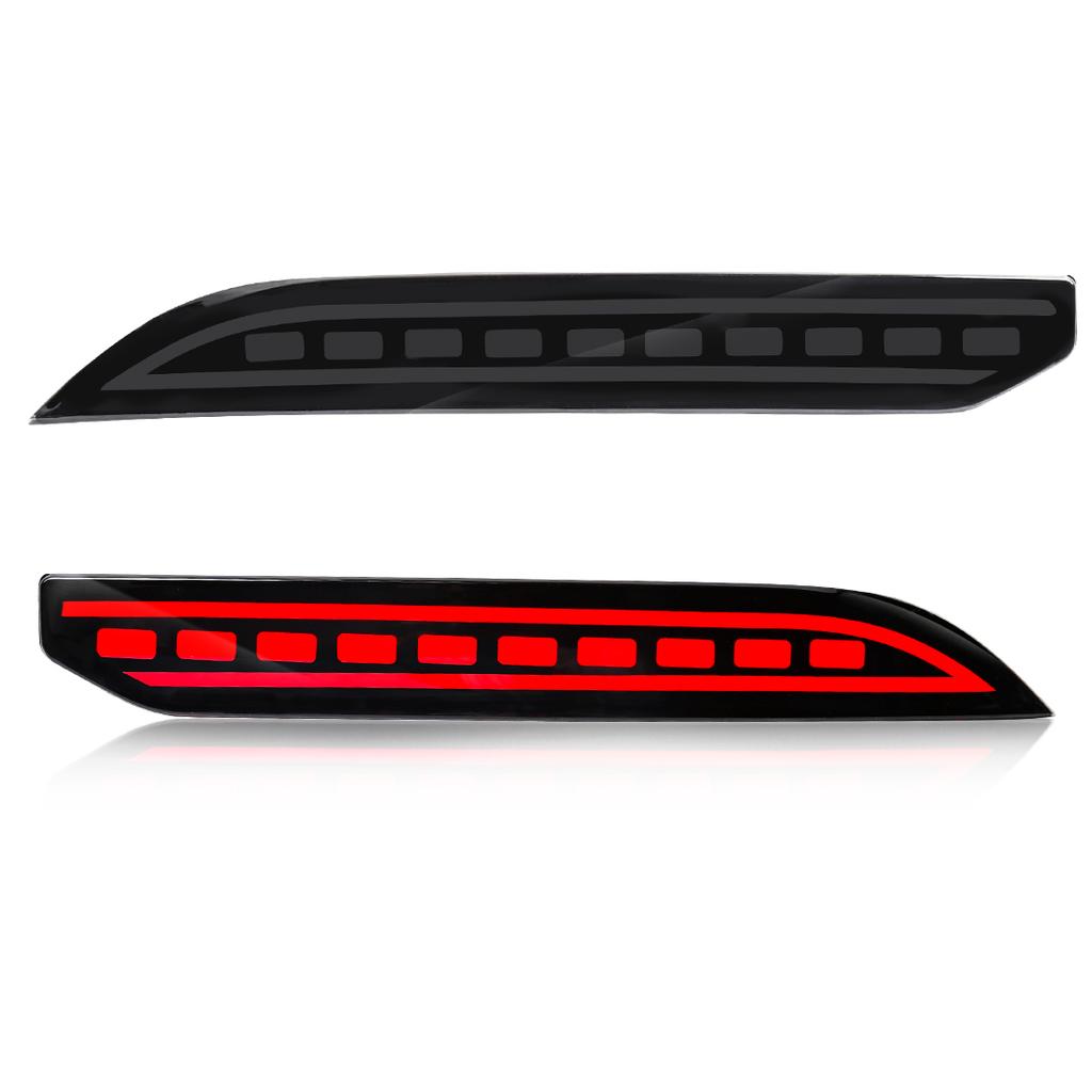 LED Heckstoßstangen-Reflektorleuchte für Jeep Grand Cherokee 2024 Bremslicht Dynamischer Blinker Rücklicht 12V