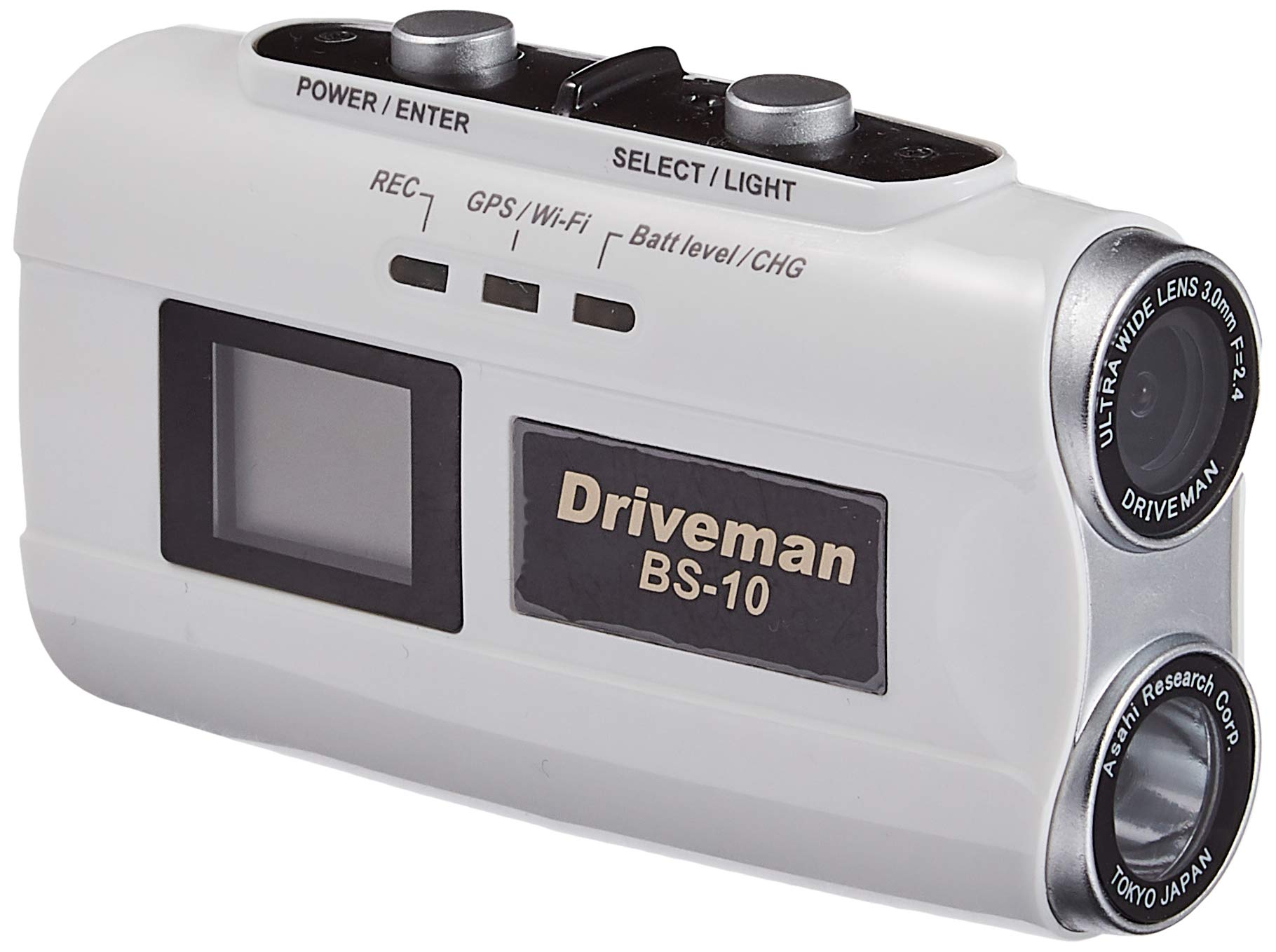 

Asahi Research Driveman Motorcycle Drive Helmet-Mounted Recorder, White, BS-10-W