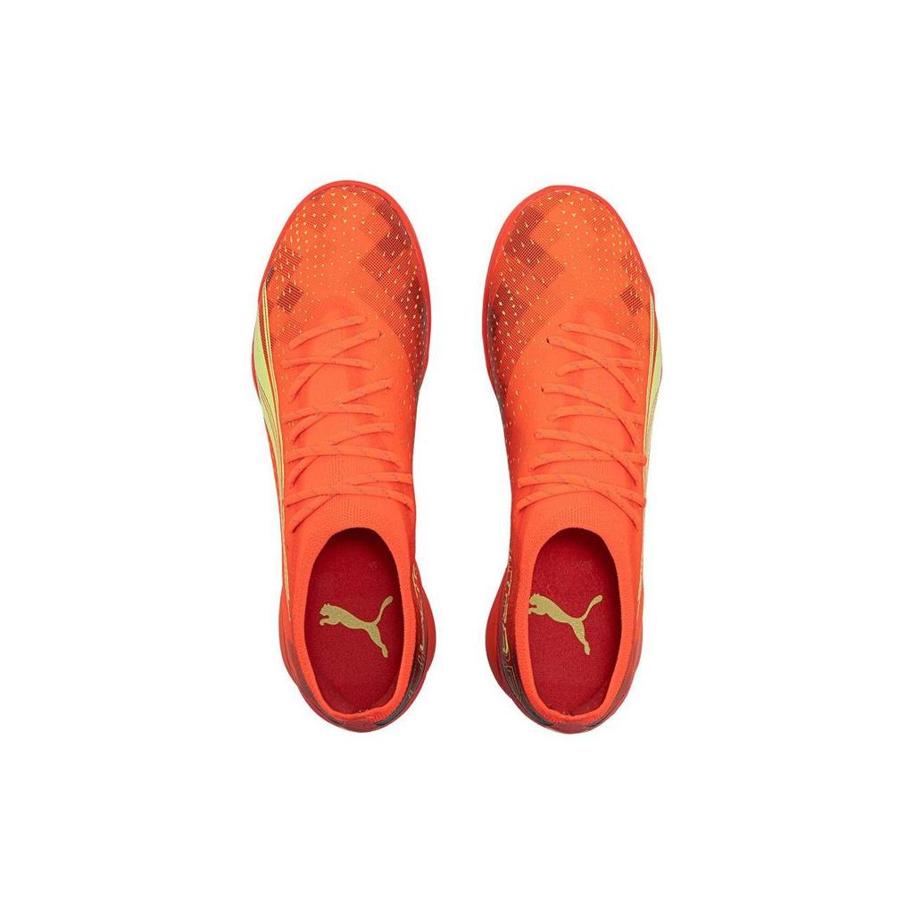 Puma Ultra Ultimate Cage Round Toe Comfortable TT (Rubber Studs) Soccer Shoes Men Soccer Shoes Orange 106893-03