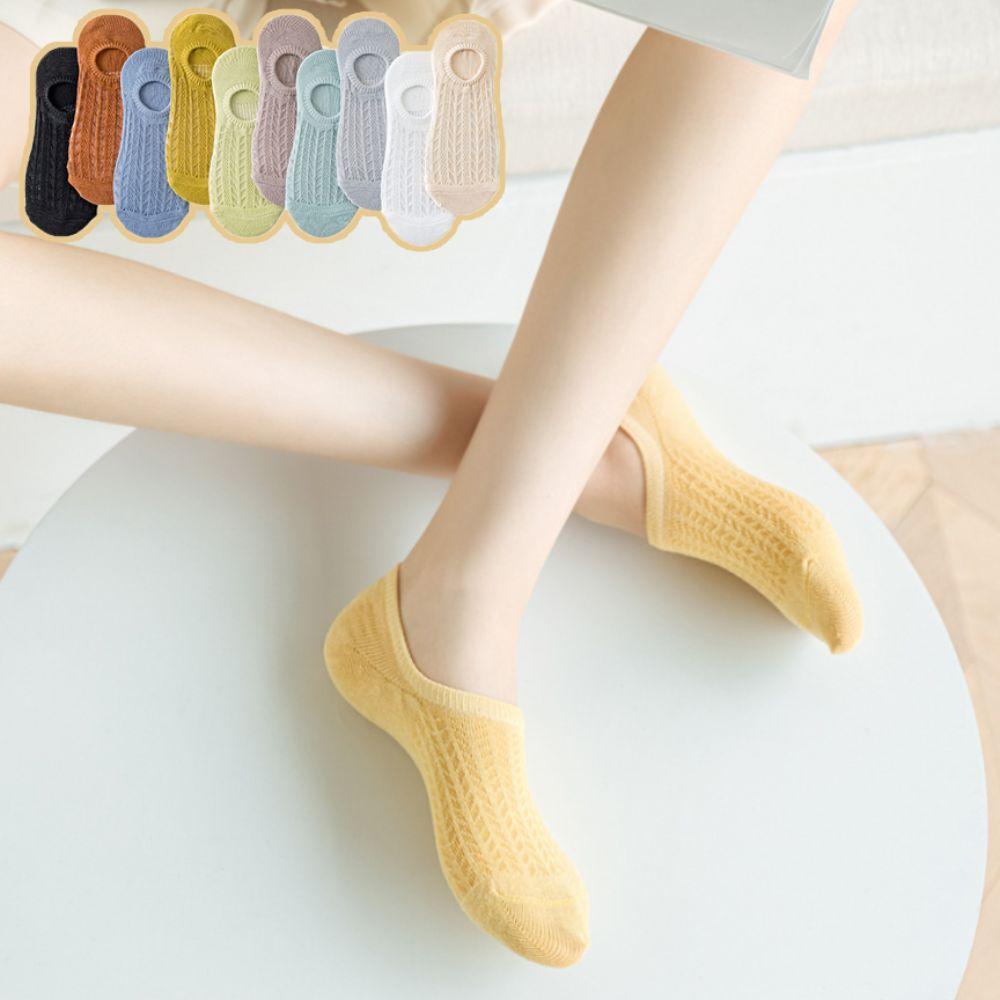 10Pairs Thin Short Ankle Socks Non Slip Short Hosiery Fashion Invisible Boat Socks  Summer