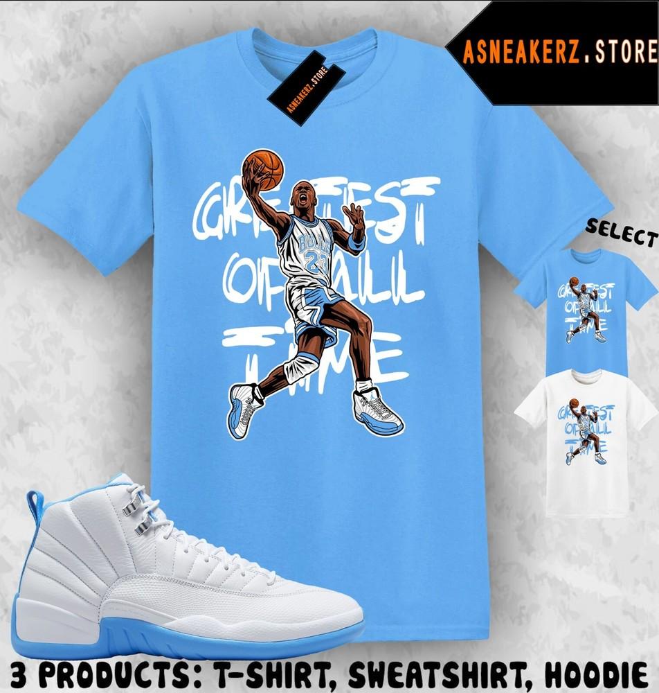 Футболка в тон AJ 12 Melo Denver Nuggets Match Sneaker MJ Величайший всех времен Унисекс Футболка XXXL