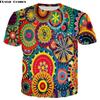 Men's T-shirts Colorful Trippy 3D Printed Shirts Summer Fashion Psychedelic Elephant T-shirts Hip-hop Prints Shirt