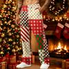 Men's Loose Fit Casual Christmas Print Pants with Pockets, Athletic Joggers for Holiday