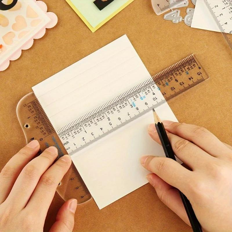 1pc 6 Clear T-Square Ruler For Easy Reference While Crafting Must-have T-Square Ruler To Get Things Straight On Paper Cards