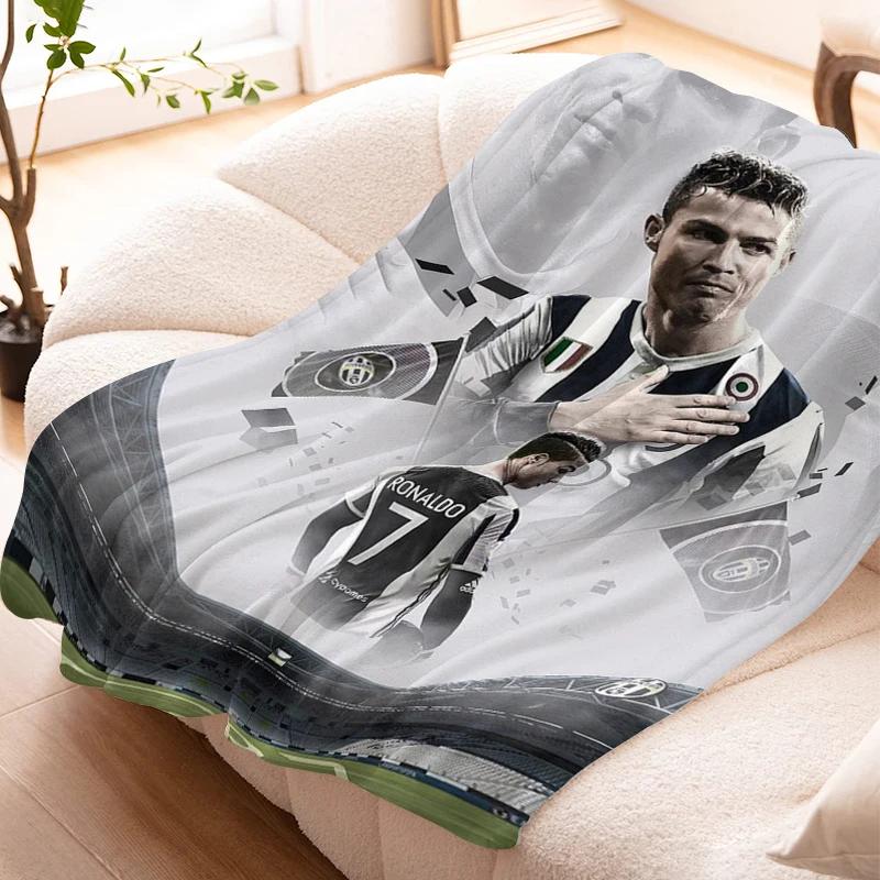 Sofa Blankets for Winter Cristiano Ronaldo Warm Knee Bed Fleece Custom Camping Fluffy Soft Blankets Microfiber Bedding King Size