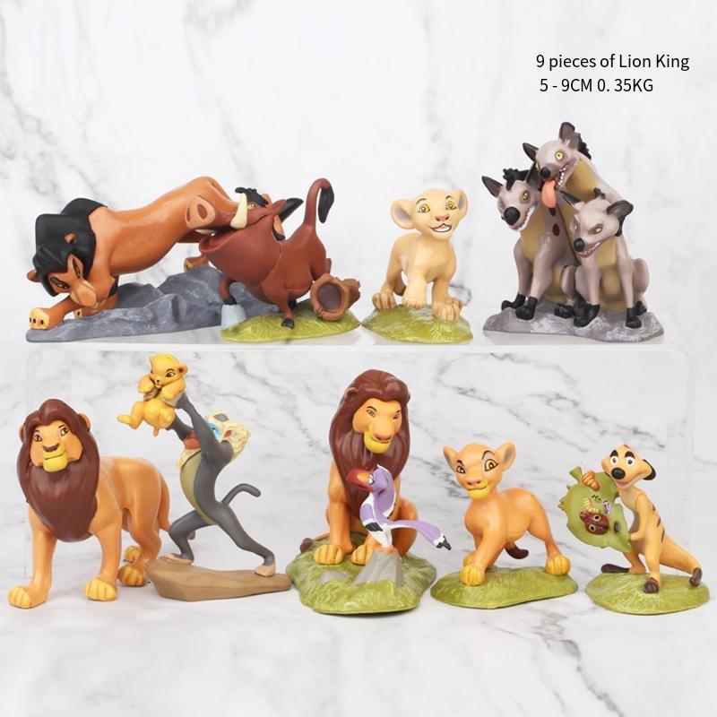 

9Pcs/Set Anime Figure The Lion King Animal PVC Action Figure Doll Collectible Model Playthings Present great for daily use