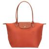 Le Pliage X Series Silver Metal Zipper Snap Closure Recycled Polyamide Canvas Tote Shoulder Bag Women Bags Brown 2605919404