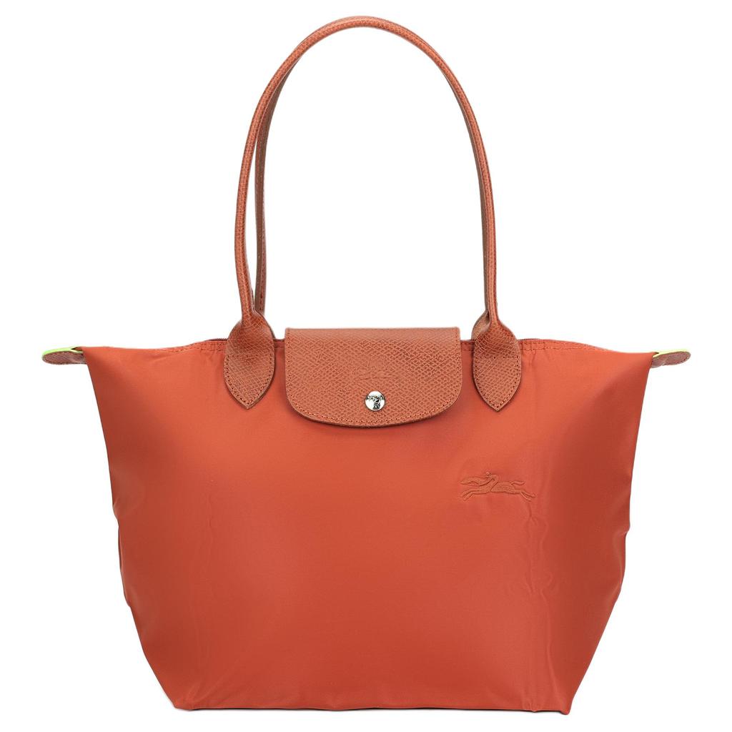 Longchamp Le Pliage X Series Silver Metal Zipper Snap Closure Recycled Polyamide Canvas Tote Shoulder Bag Women Bags Brown 2605919404