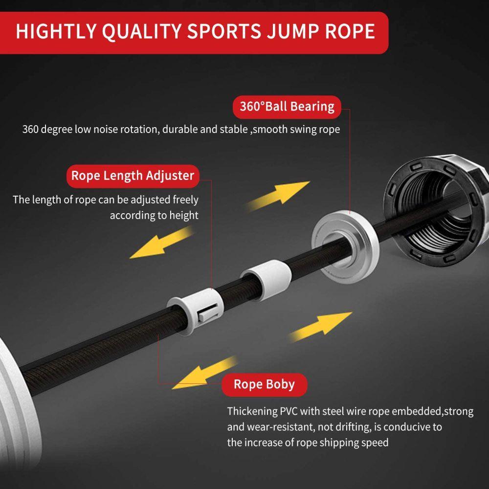 Anti-Slip Handle Rapid Speed Adjustable Wire Speed Rope Workout Equipments Skipping Rope Jump Rope