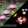 Solar Power LED Color Changing Flower Light Floating Flower Lamp Garden Pool Pond Light