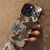 Black Leopard Print Star Phone Case for Samsung Galaxy A56 A55 A36 A35 A26 A25 A15 5G A24 A23 A22 A52 A52S A71 A72 4G Cover
