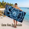 Manchester City Design Beach Towel Custom Text Large Towel for Beach Vacation
