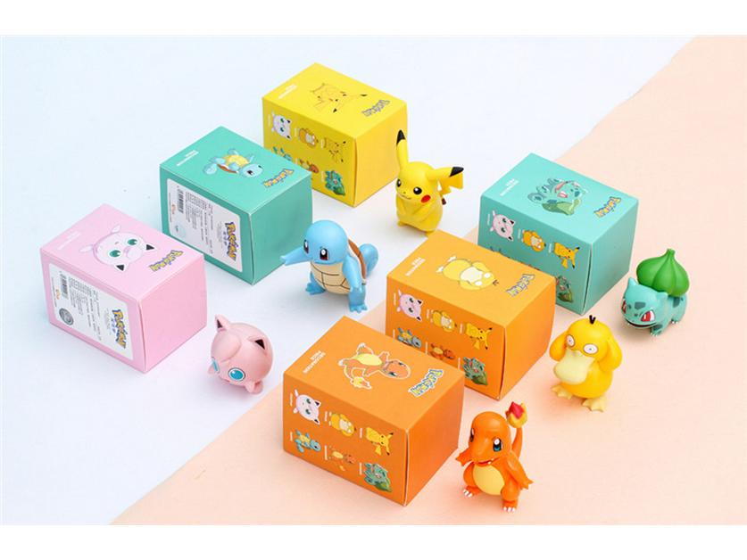 Authentic Pokémon Sleepy Style Blind Box: Pikachu, Psyduck, Charmander, Squirtle Ornaments.