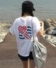 Minasu Wave Hearttrack Graphic T Shirt_White