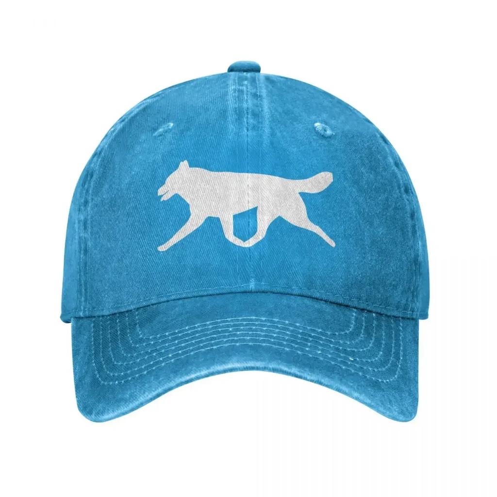 Siberian Husky White Silhouette Baseball Cap Luxury Brand Summer Hat For Men Womens