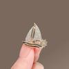 A Small Sailboat Brooch with A High-end Niche and Upscale Feel A Smooth Sailing Pin with Anti-glare Clasp