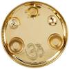 Brass Puja Thali with Accessories - Jyot, Bowls and Sindoor Box | Golden