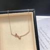 2024 New Smile Necklace Niche Design Bowknot Clavicle Chain 925 Silver Women's Party Jewelry Temperament All-match