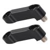1 Pair 10mm 0.39in Motorcycle Mirror Mount Riser Extender Adapter Replacement for NMAX 155 125 2015‑2022 Black