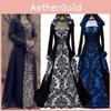 Enchanting Vintage Gothic Women Maxi Dress Ideal For Halloween And Cosplay Events