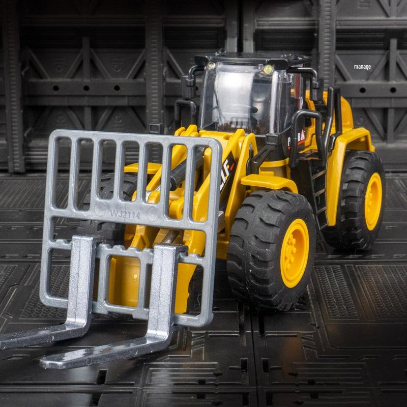 Car Cube 6103A Alloy Engineering Toy Vehicle: Road Roller, Snowplow, Bulldozer, Forklift