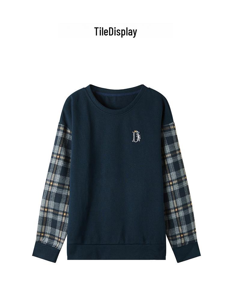 Women's Hoodless Sweatshirt: Stylish Long-Sleeved Top for Spring, Autumn & Winter 2023 - Large & Petite Sizes Available