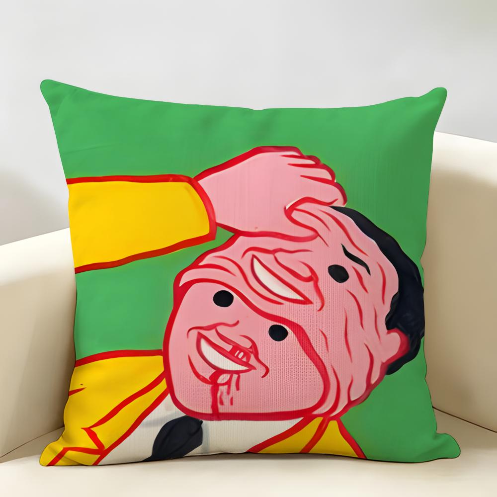 Art JJoan CCornella Cushion Cover Natural Linen Organic Fabric DoubleSided Printing Room Sofa Decor Pillow Case