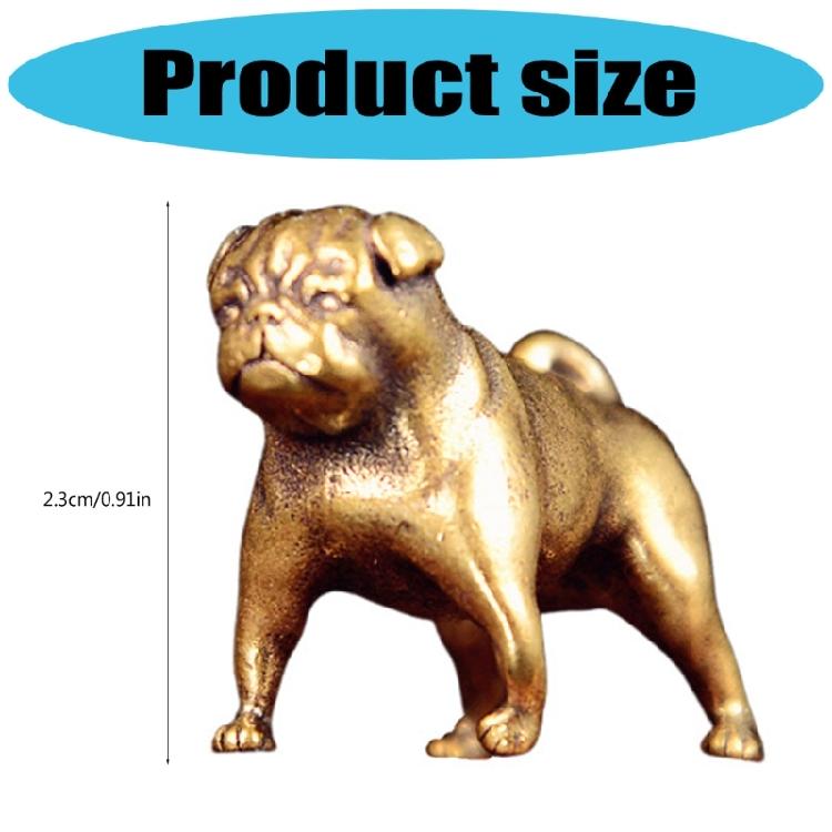 Recyclable Bronze French Rottweiler Sculpture Environmental Aware Desk Decoration Artisanal Gift for Telecommute