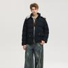 Winter Men's Detachable Hooded Fur Collar Short Loose Versatile Warm Jacket