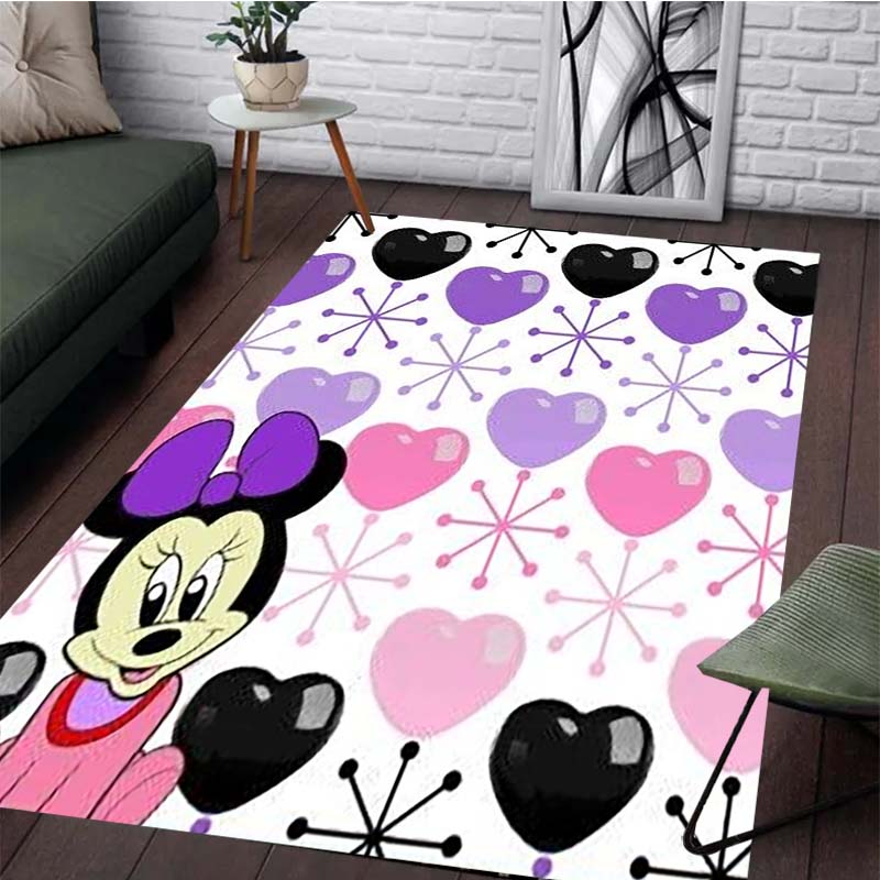 Dancing Mickey and Minnie Print Carpet - Non-slip Kitchen Mat, Outdoor Carpet, Home and Bedroom Decoration, Birthday Gift.