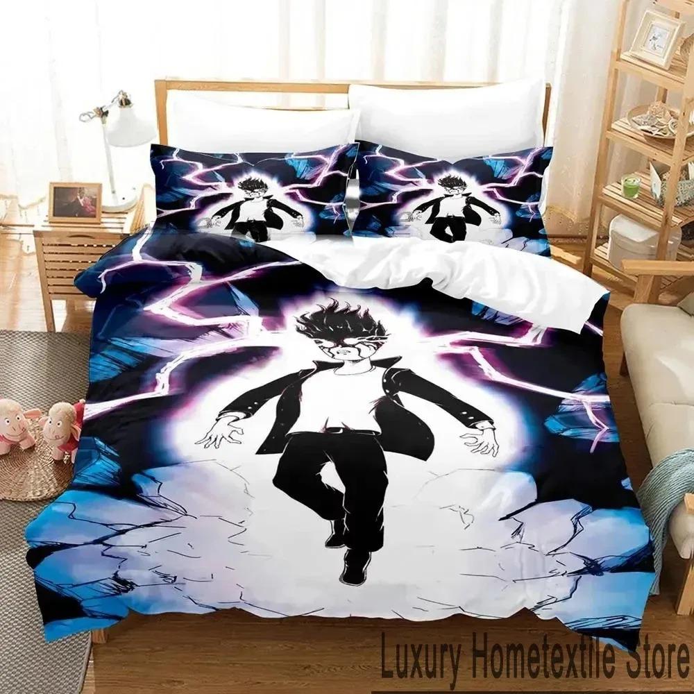 Anime Mob Psycho 100 Bedding Set Duvet Cover Pillowcase King Queen Size Boys Adult Bedroom Decor