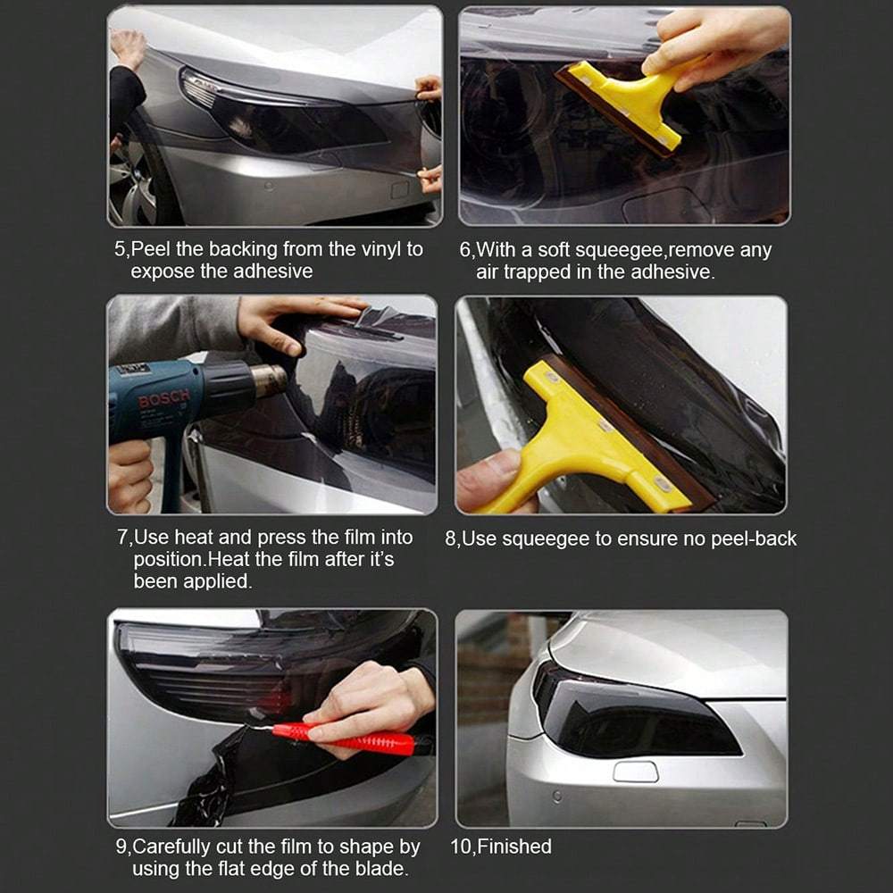 1 Roll Matt Frosted Fog Car Light Lamp Headlight Taillight Tint Vinyl Sticker Sheet Auto Film Decoration Color Change